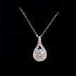 3 Carat Waterdrop Moissanite Pendant: 925 Sterling Silver Wedding Necklace