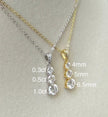 Moissanite Necklace for Women 6.5mm 1.80ct – GRA Certified, Gold-Plated 925 Sterling Silver Fine Jewelry