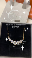 GRA Certified Moissanite Necklace: Gold-Plated Sterling Silver Fine Jewelry