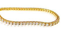 Moissanite Tennis Bracelet: Gold Plated, 5 Carats, Elegant Sparkle