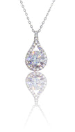 3 Carat Waterdrop Moissanite Pendant: 925 Sterling Silver Wedding Necklace