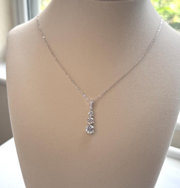 Moissanite Necklace for Women 6.5mm 1.80ct – GRA Certified, Gold-Plated 925 Sterling Silver Fine Jewelry