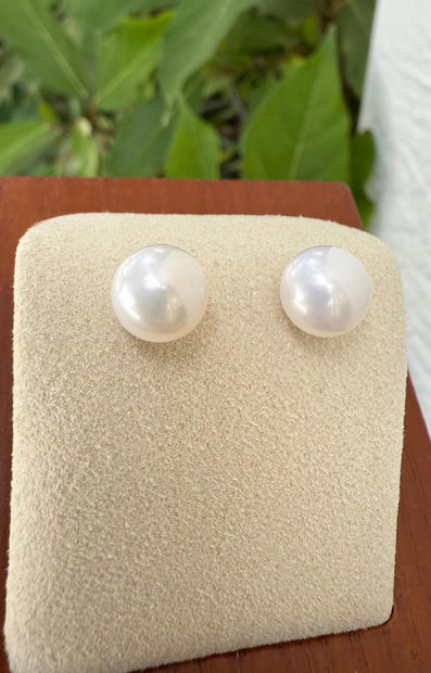 White Luxury Akoya Pearl Earrings | 7.0-8.0mm | 14K Gold | Fine Jewelry